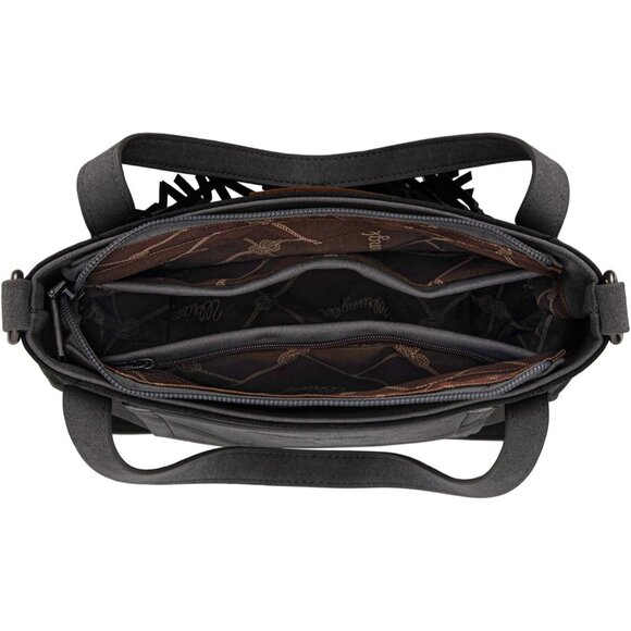 Women’s Faux Leather Fringe Crossbody Purse Medium Travel Stylish - Picture 5 of 7